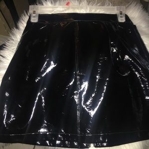 Faux leather skirt